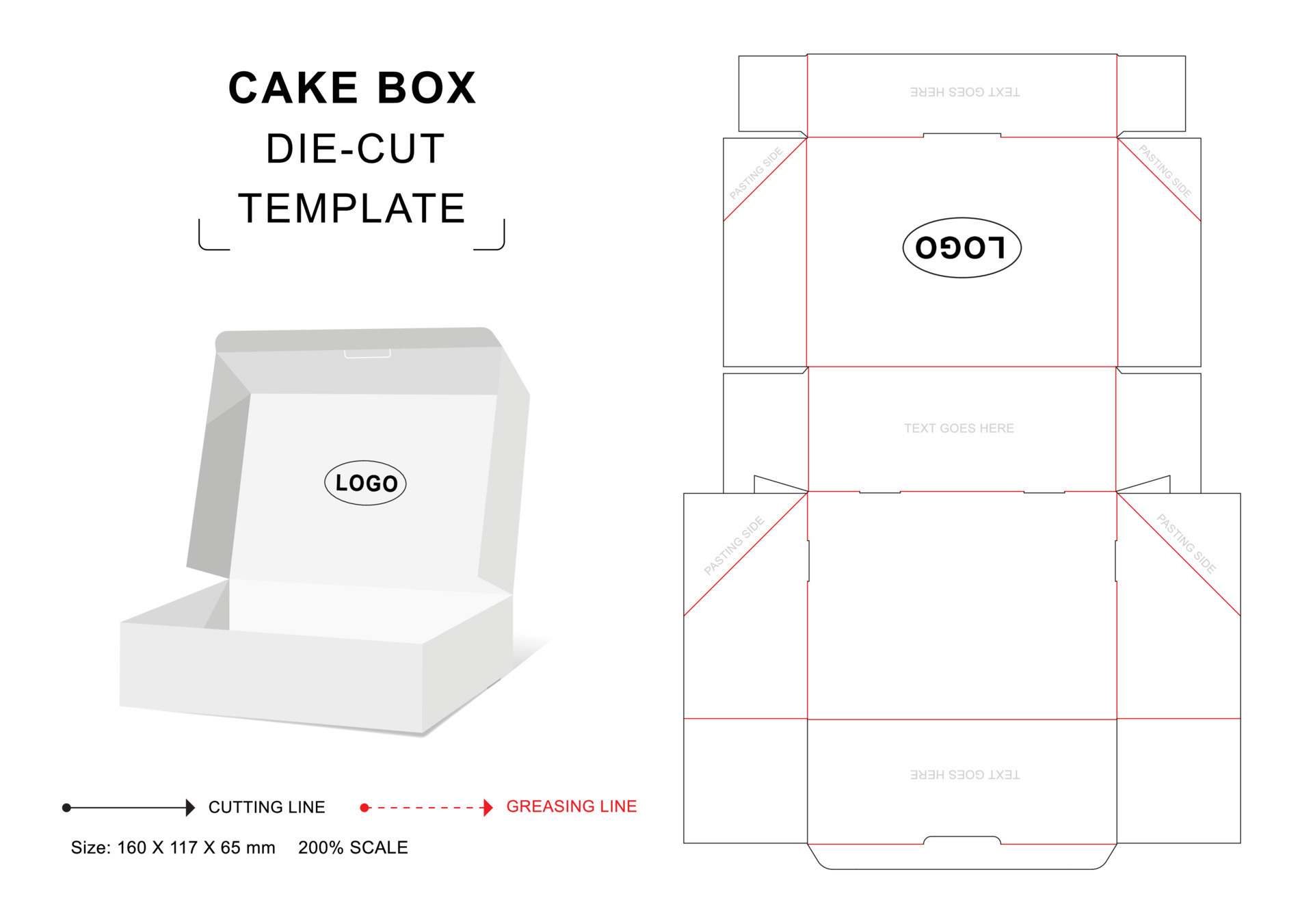 Cake box die cut template 20216360 Vector Art at Vecteezy Cake box die cut template 20216360 Vector Art at Vecteezy
