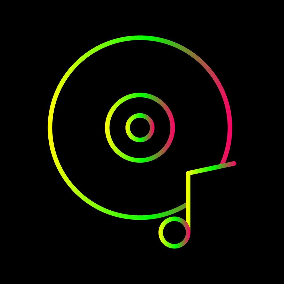 icono de vector de cd de música