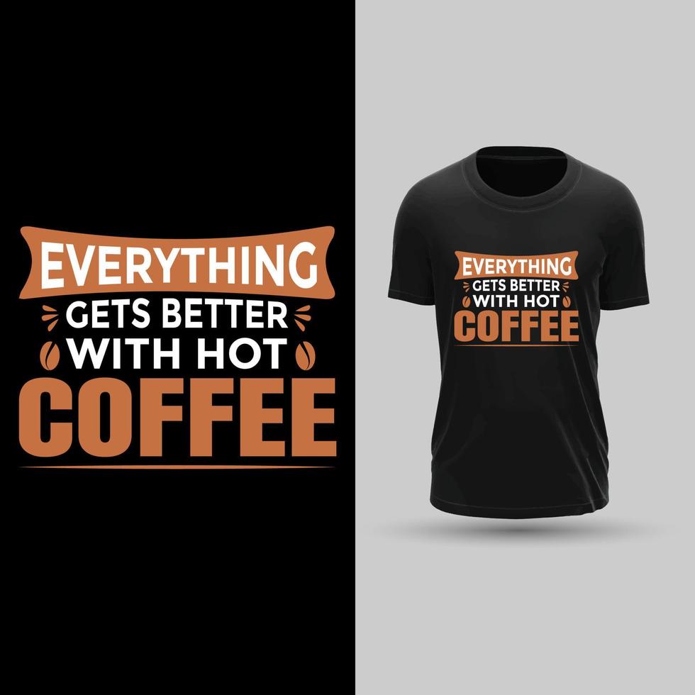 Typography coffee black vector t shirt design