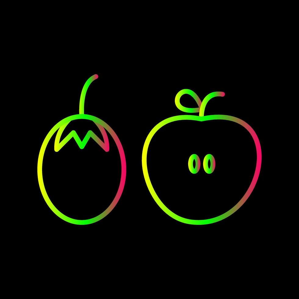 icono de vector de frutas y verduras