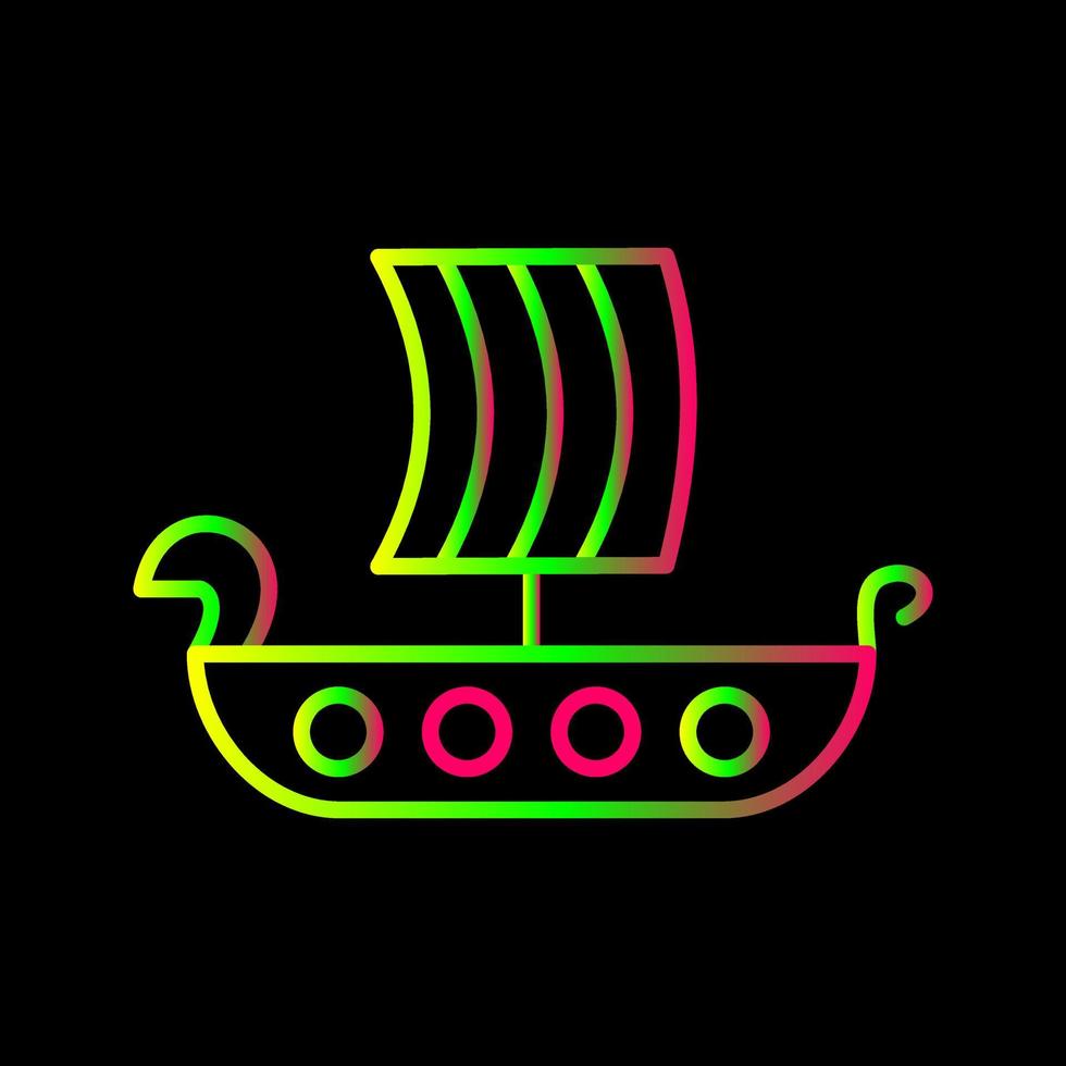 Viking Ship Vector Icon
