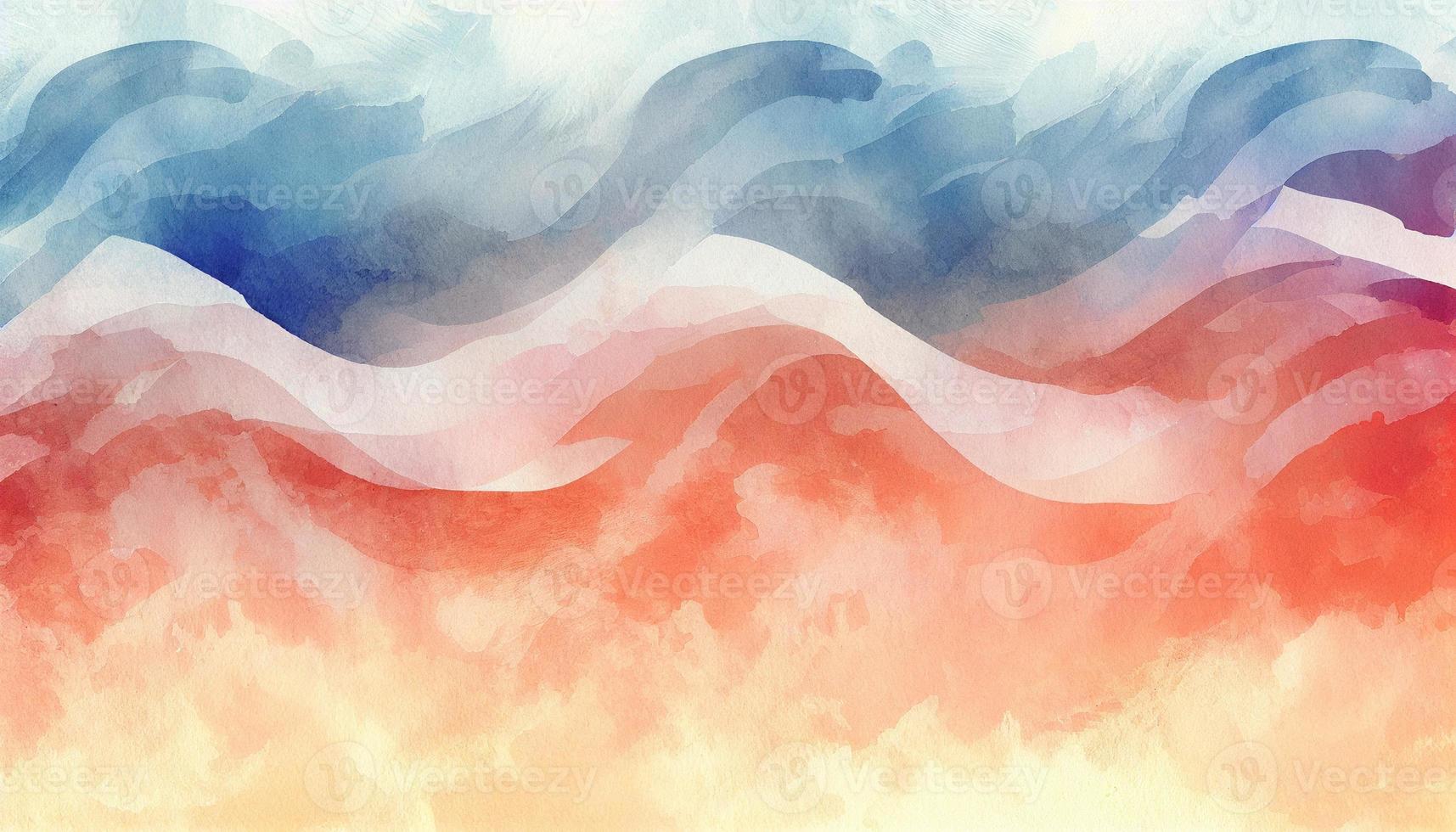 Watercolor texture waves soft colorw wavy background photo