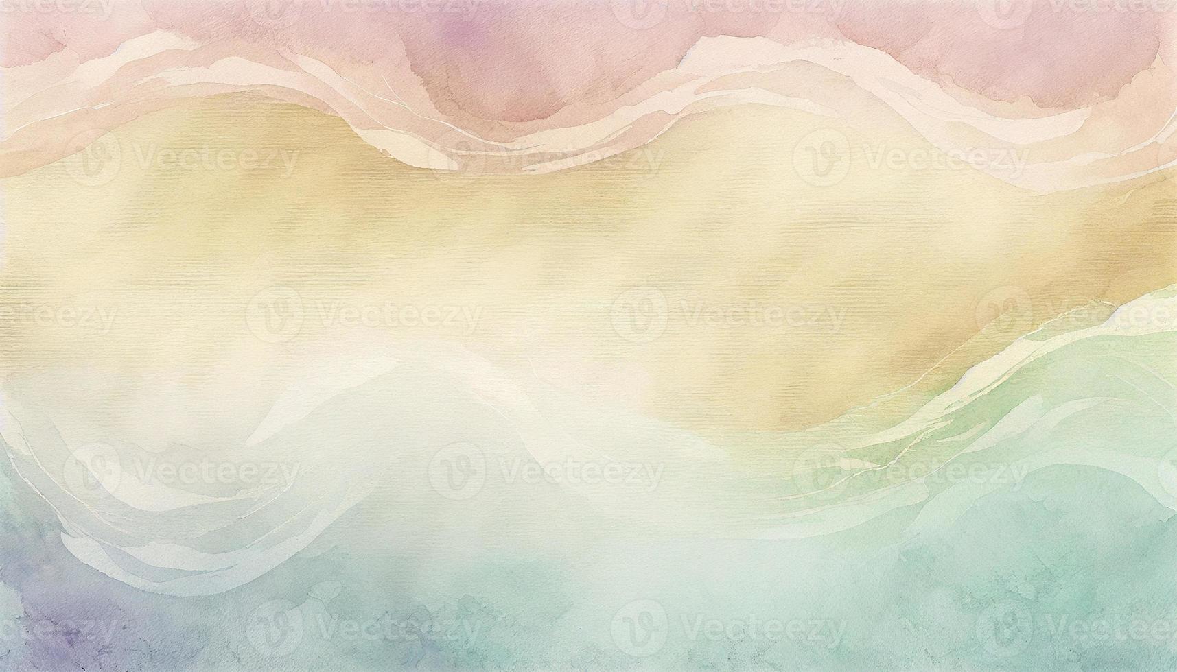Watercolor texture waves soft colorw wavy background photo