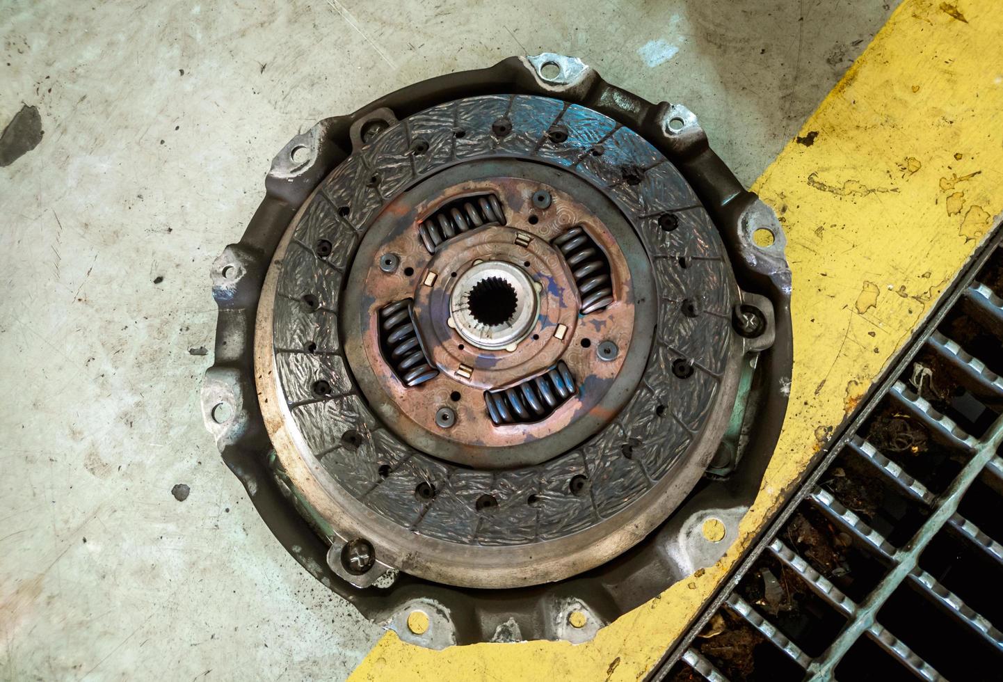 close up photo of clutch canvas or disc assy clutch manual transmission