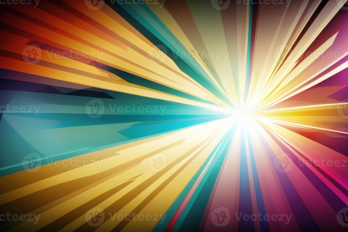 Abstract god ray multicolor wow  light effect background photo