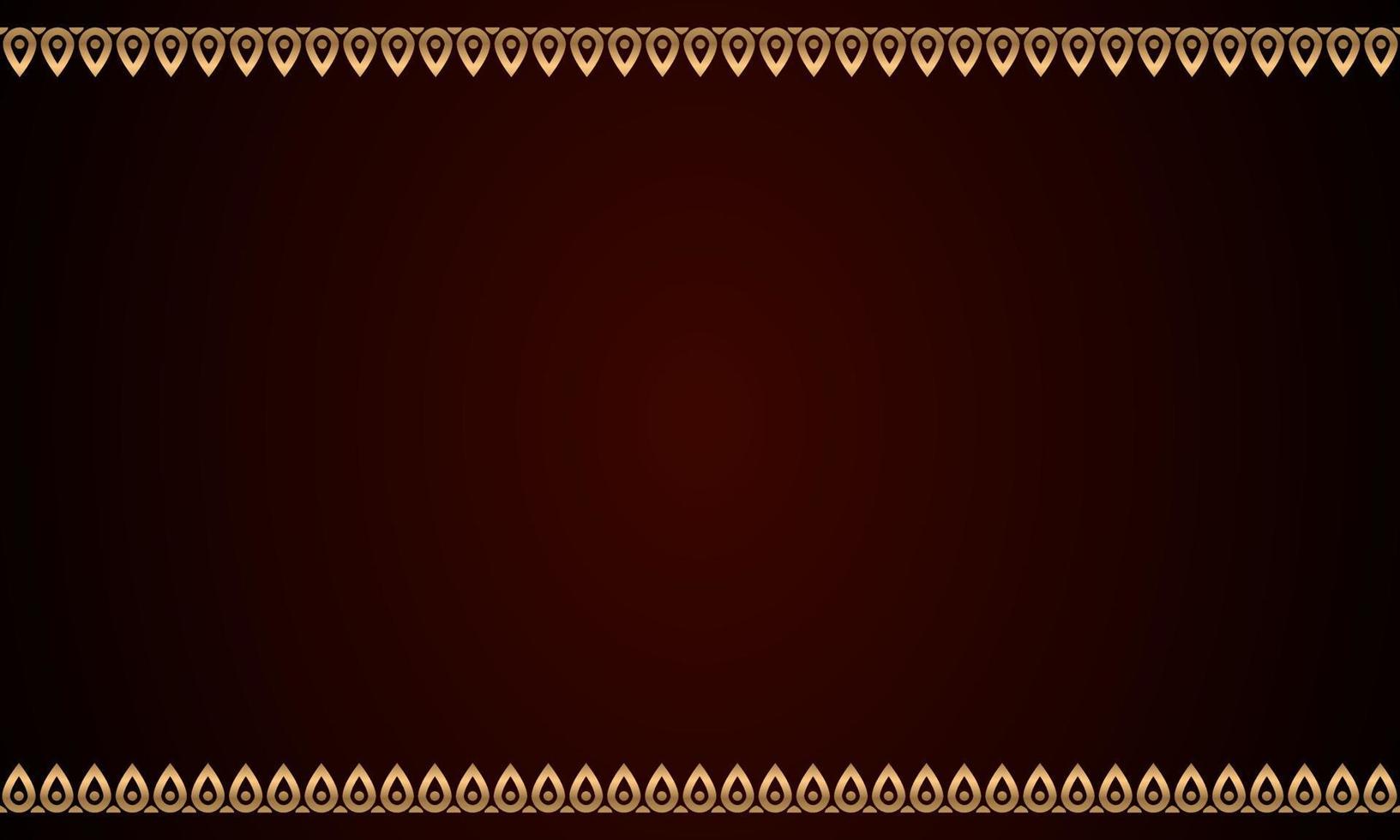 Decorative frame Elegant for design in Islamic style, place for text. golden border and red background. vector