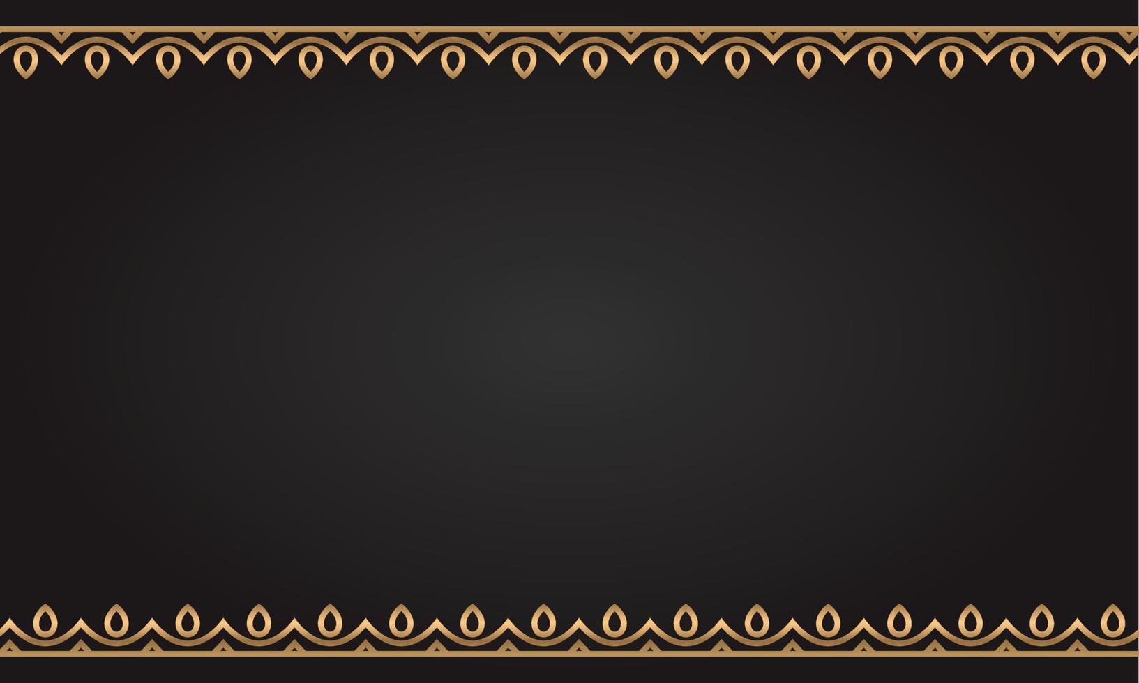 Decorative frame Elegant for design in Islamic style, place for text. golden border and brown background. vector