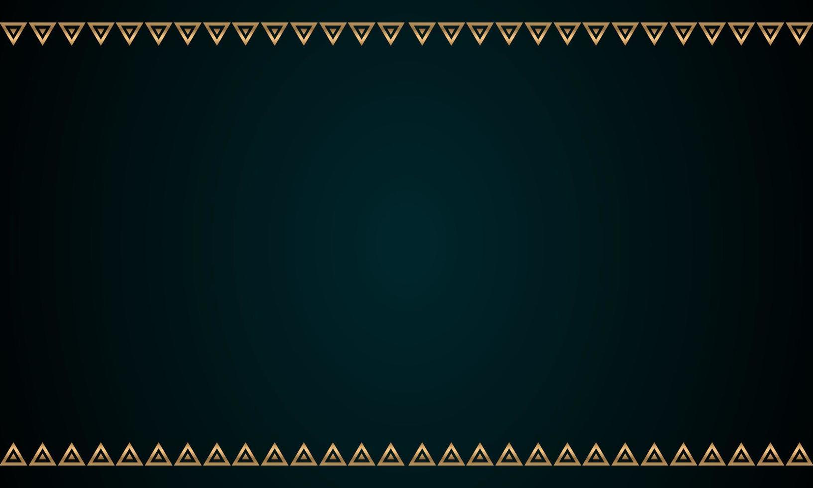 Decorative frame Elegant for design in Islamic style, place for text. golden border and green background. vector
