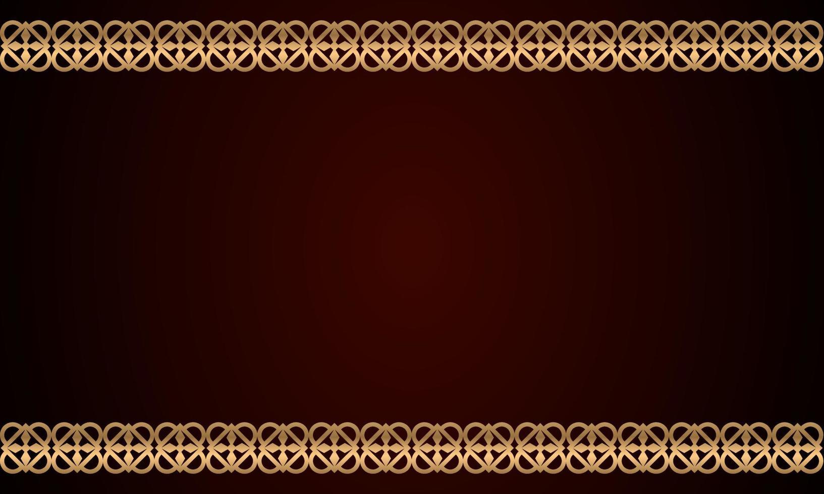 Decorative frame Elegant for design in Islamic style, place for text. golden border and red background. vector
