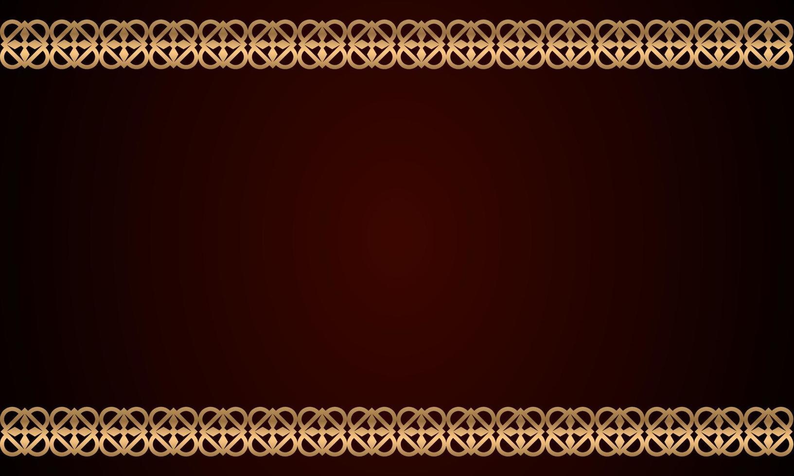 Decorative frame Elegant for design in Islamic style, place for text. golden border and red background. vector