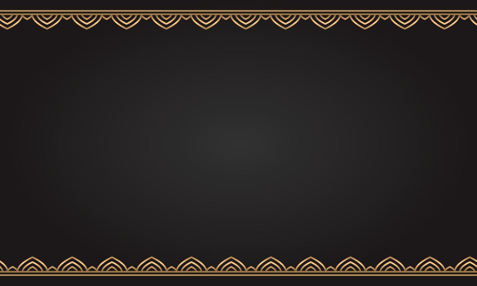 Decorative frame Elegant for design in Islamic style, place for text. golden border and brown background. vector