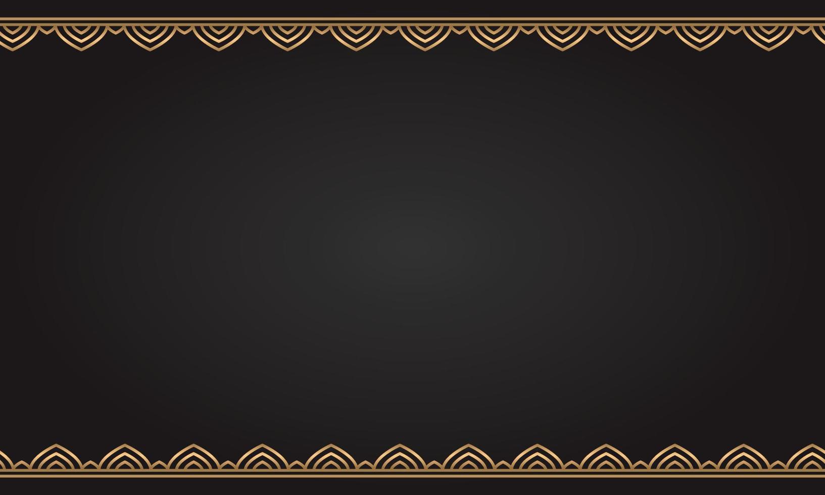 Decorative frame Elegant for design in Islamic style, place for text. golden border and brown background. vector