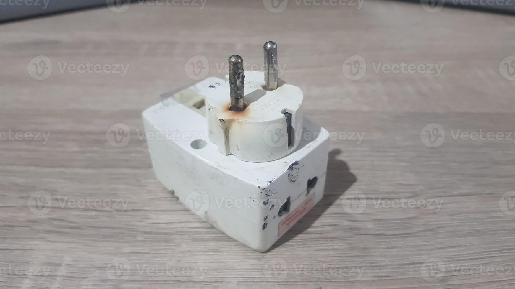 Burnout electrical appliances or electrical plug or electrical adapter