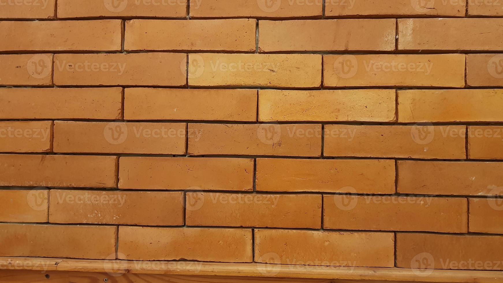 Natural brick wall pattern of red color, terracotta, Background of masonry for copy space photo