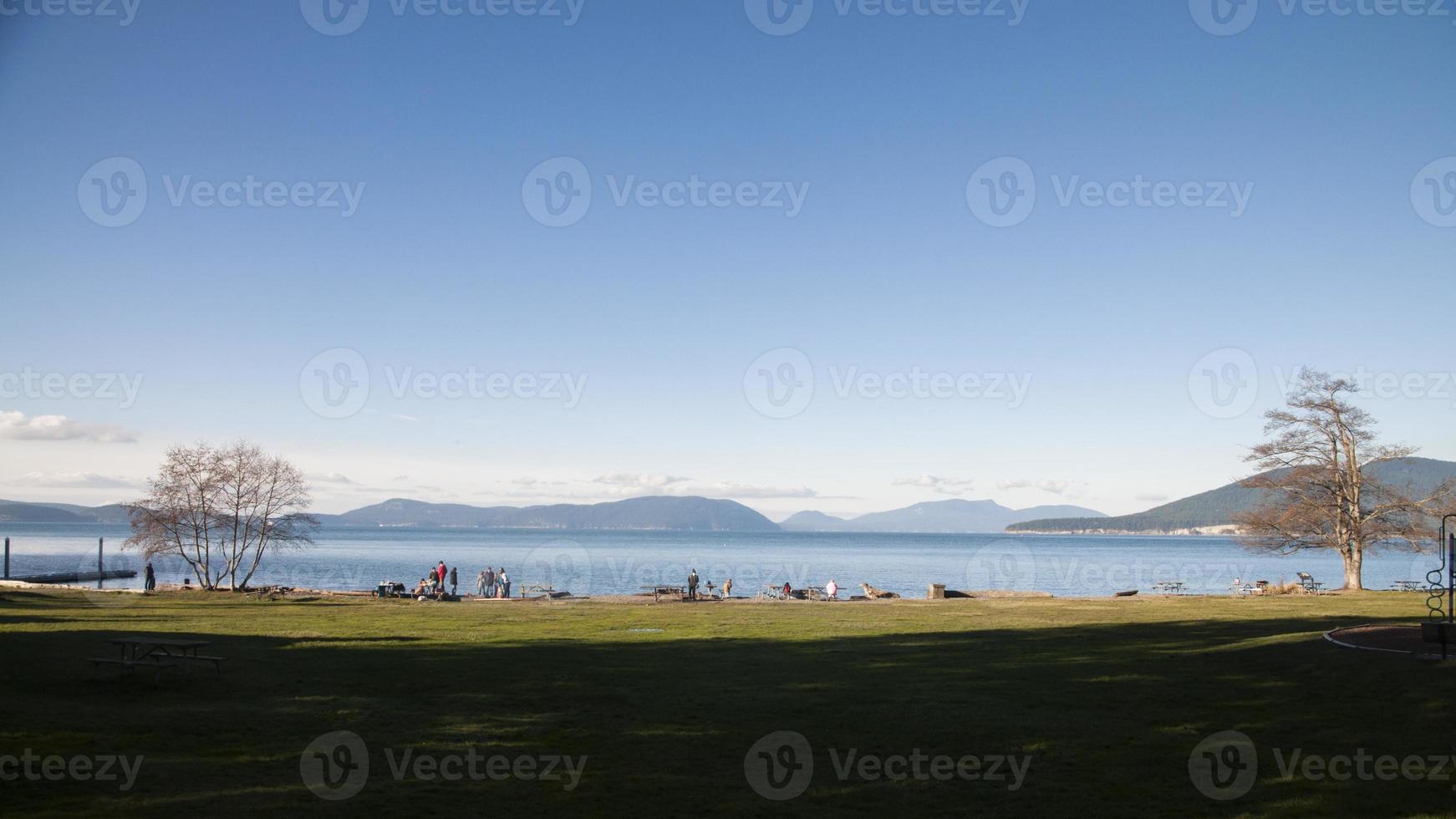 un pacífico invierno día en Washington parque cerca el mar foto