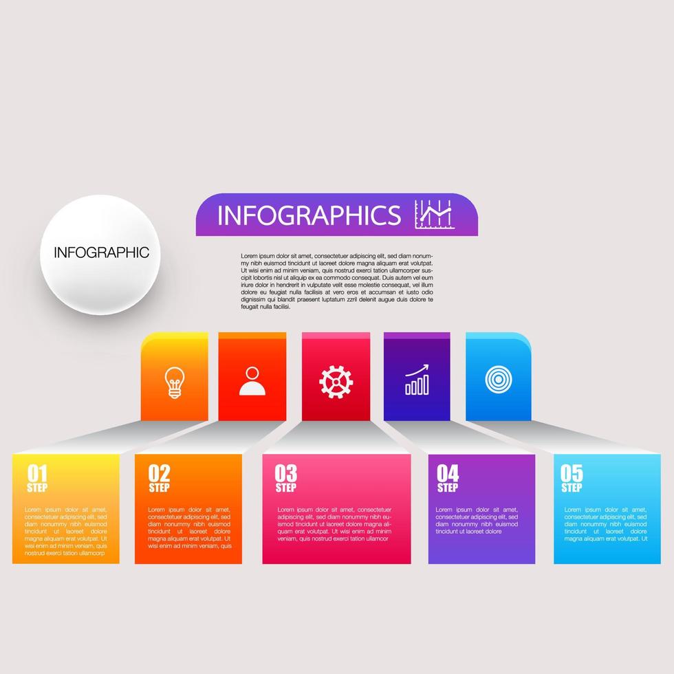 Steps infographic for business presentation vector