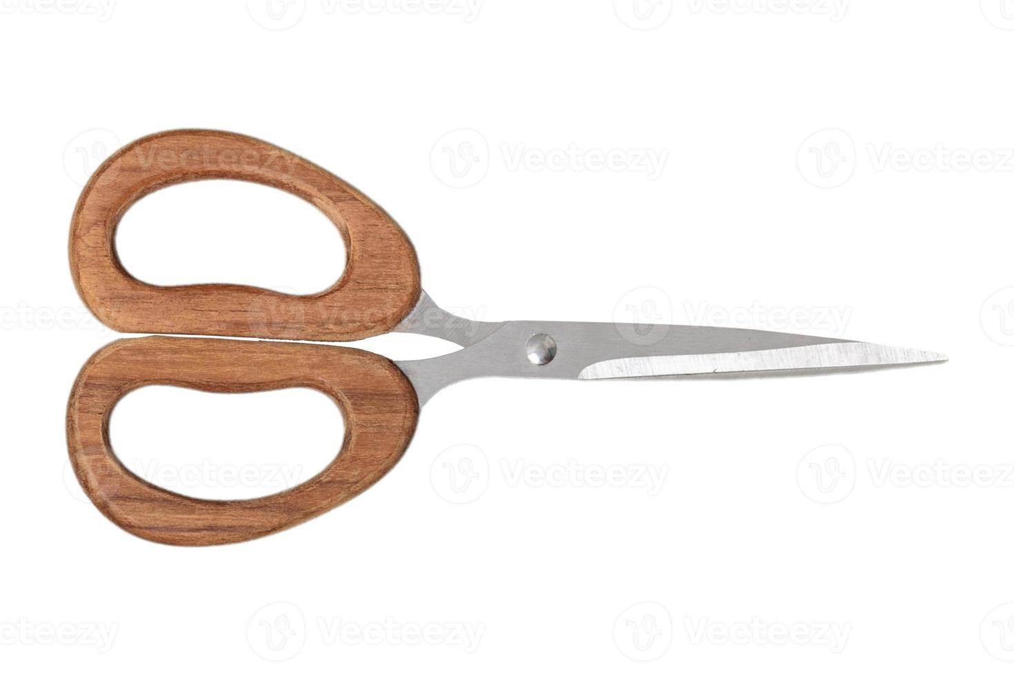 6841 Brown scissors isolated on a transparent background photo