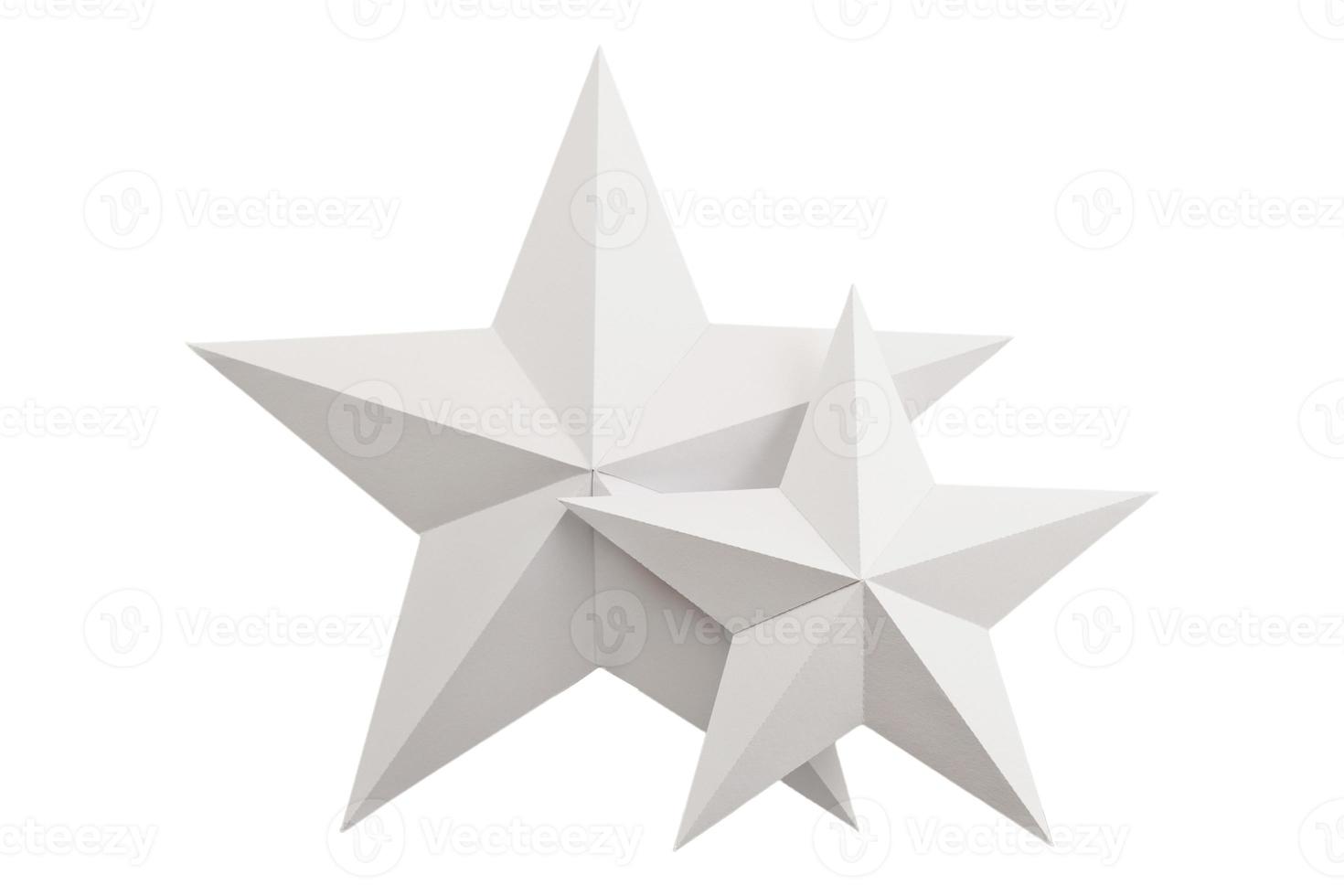 6827 White christmas star isolated on a transparent background photo