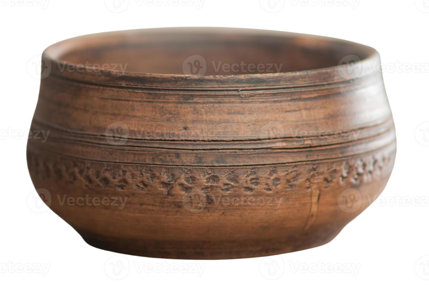 6383 Brown bowl isolated on a transparent background photo