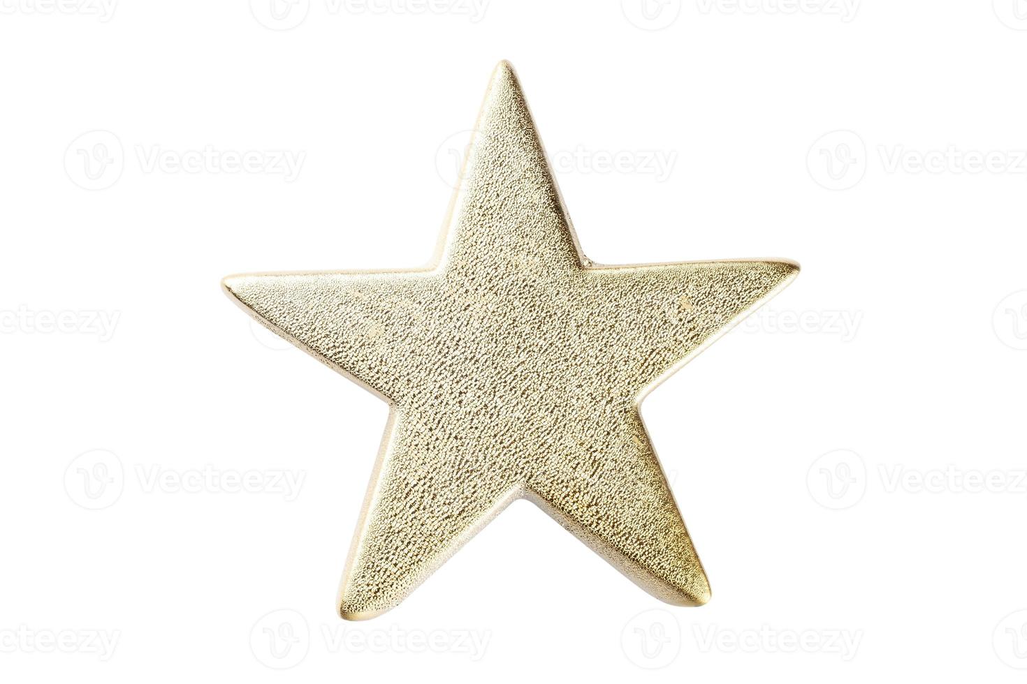 6753 Gold christmas star isolated on a transparent background photo