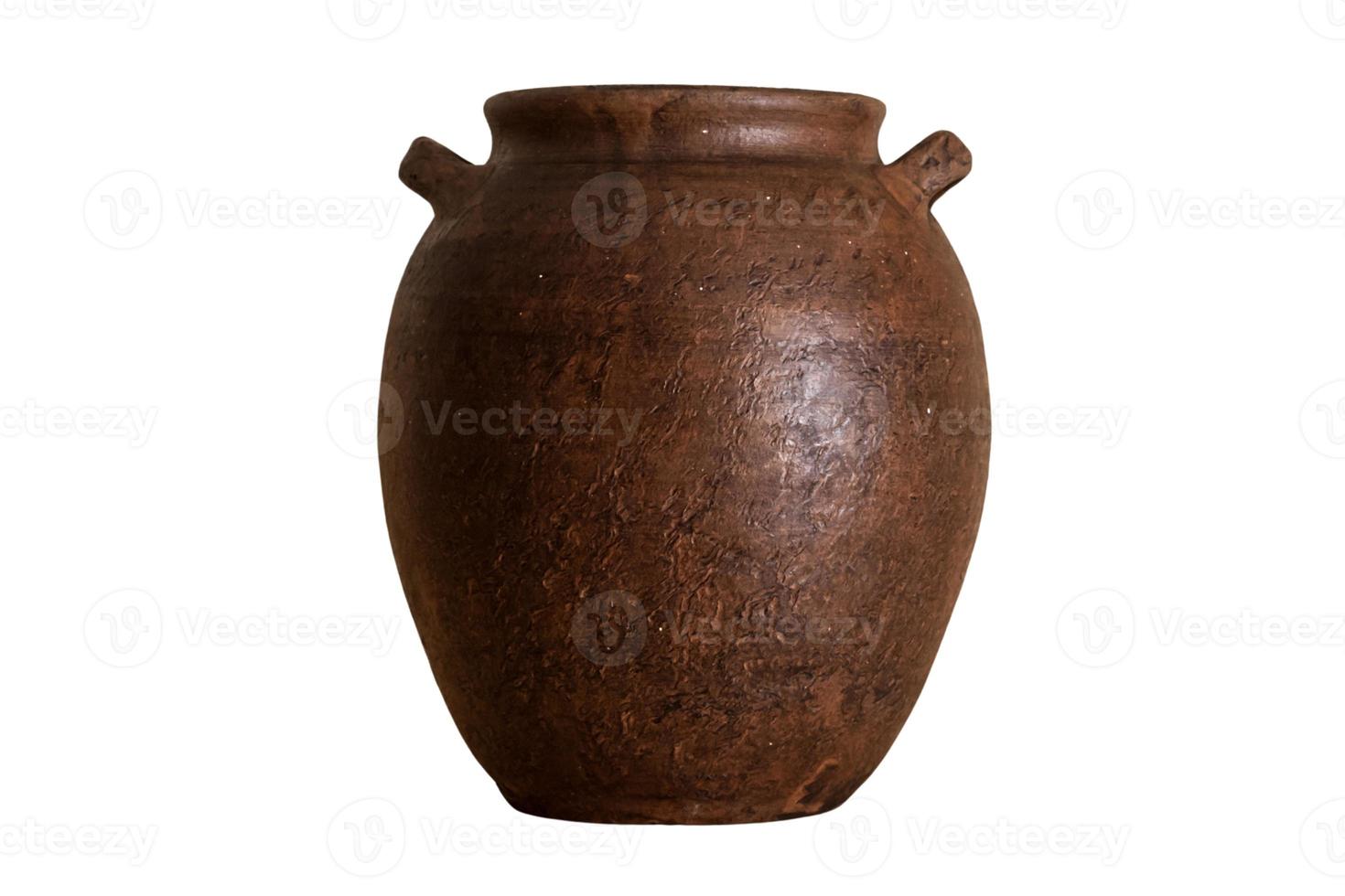 6418 Brown vase isolated on a transparent background photo