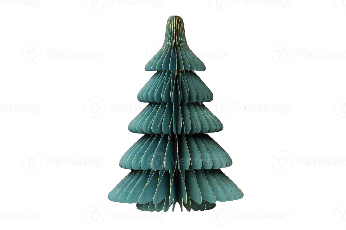 6657 Green christmas tree isolated on a transparent background photo