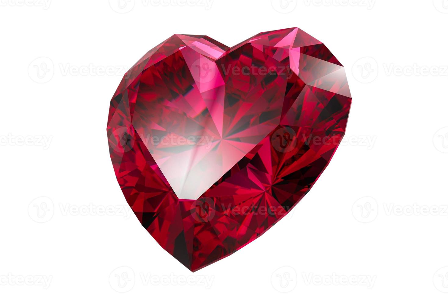 7628 Red diamond isolated on a transparent background photo