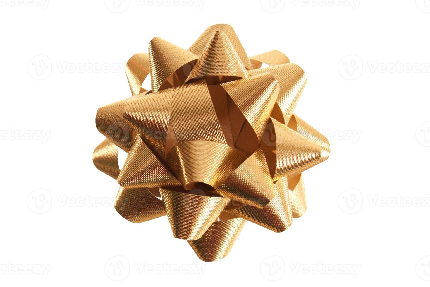 6559 Gold gift ribbon isolated on a transparent background photo