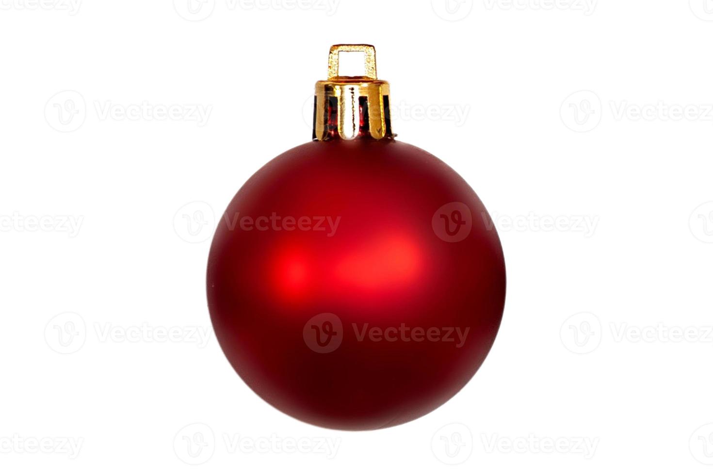 5132 Red christmas ball decoration isolated on a transparent background photo