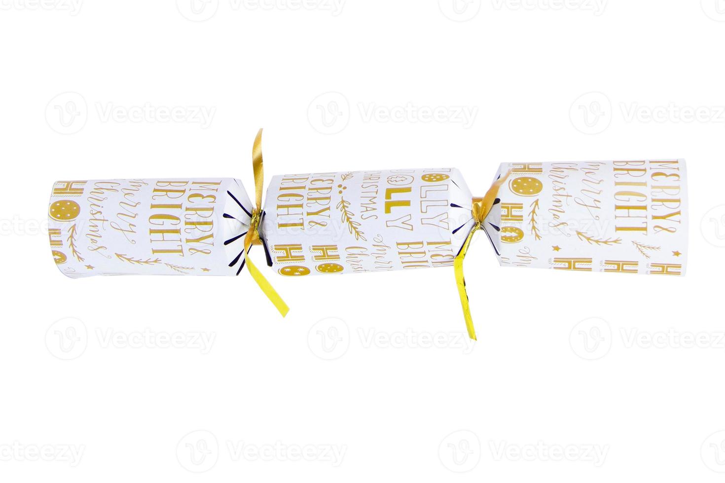 6560 White christmas cracker isolated on a transparent background photo