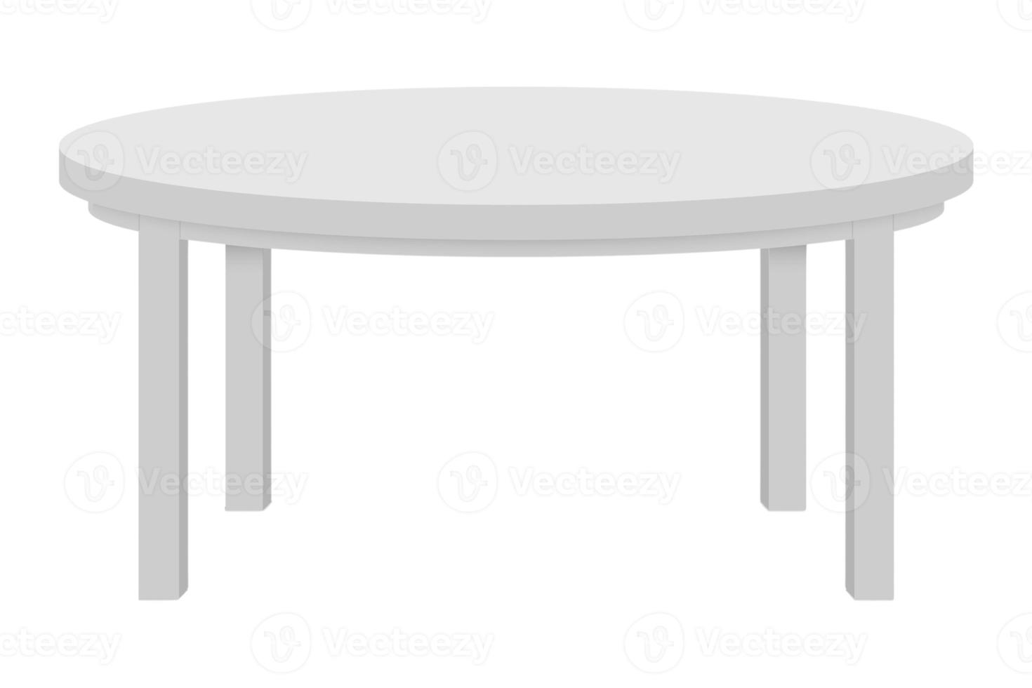 1106 White table isolated on a transparent background photo