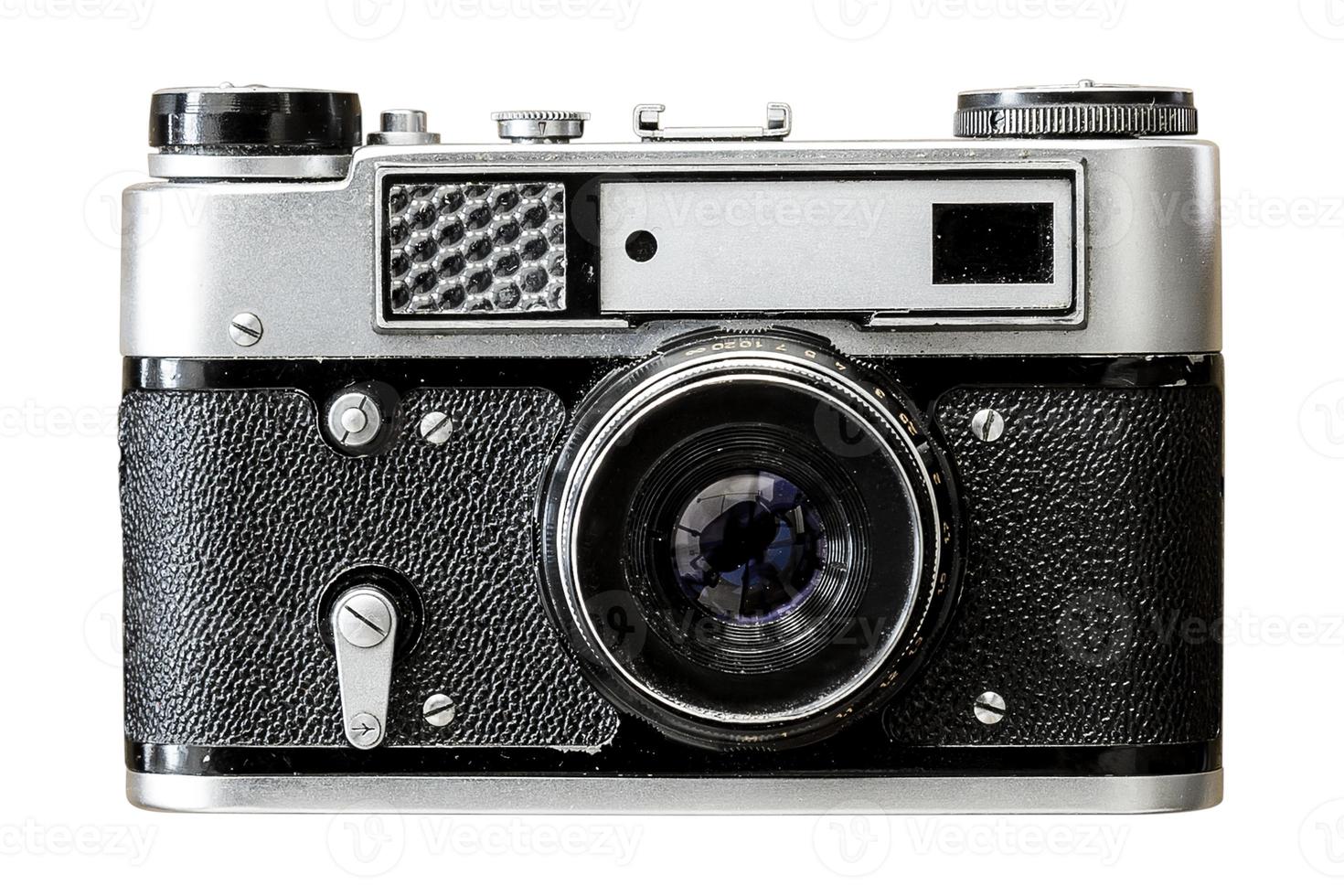 1091 Black classic camera isolated on a transparent background photo