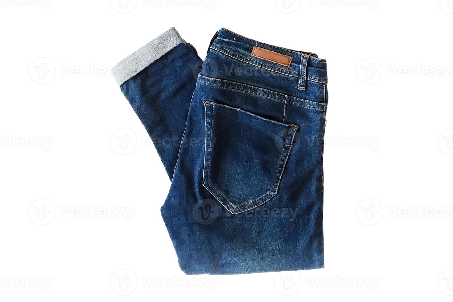 432 Blue denim jeans isolated on a transparent background photo