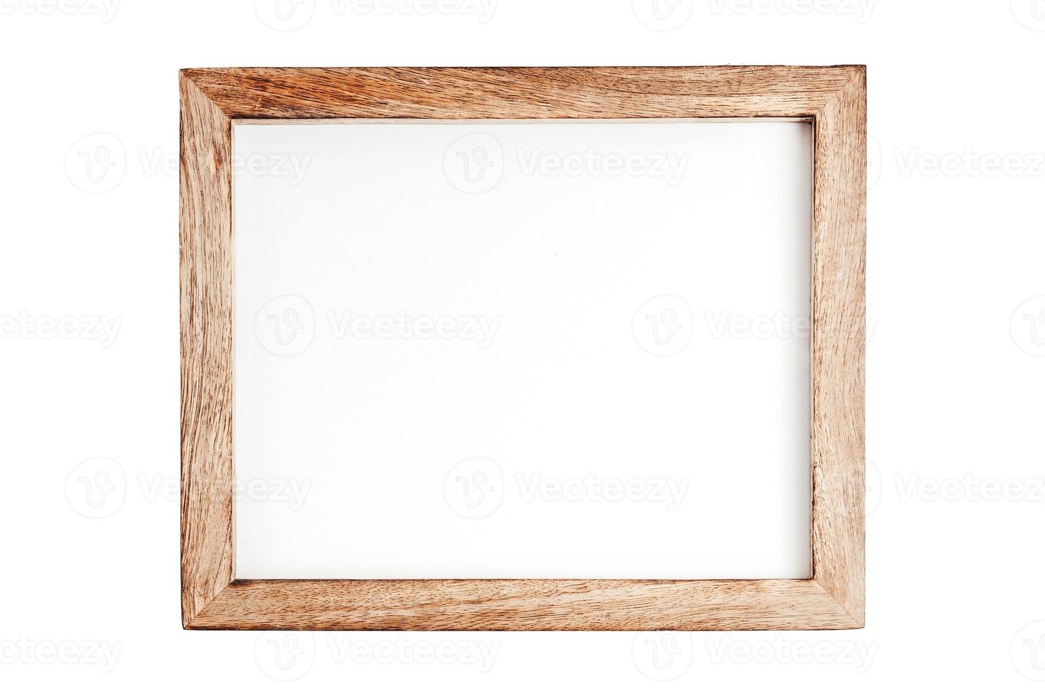 4001 Brown wooden frame mockup isolated on a transparent background photo