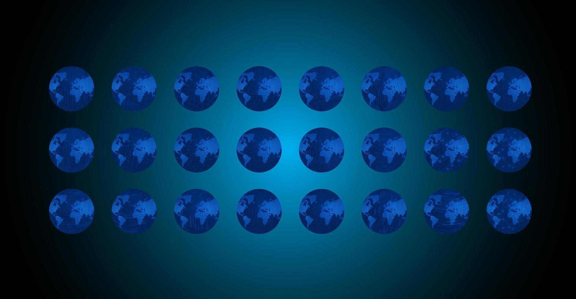 Modern Holographic Globe Set vector