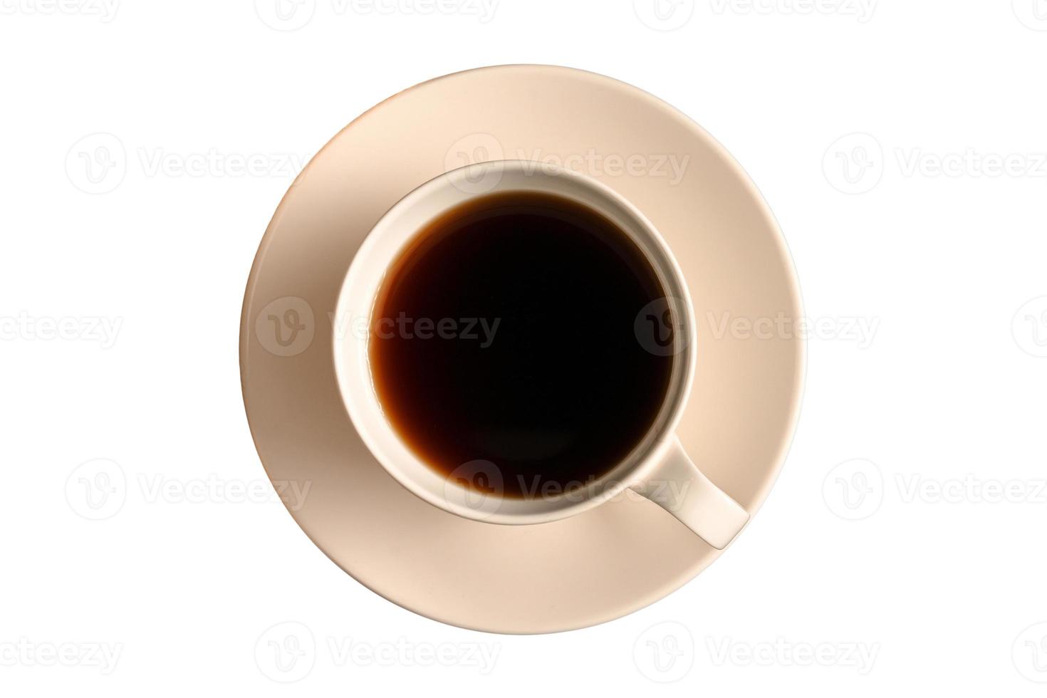 1650 Beige plate and cup with coffee isolated on a transparent background photo