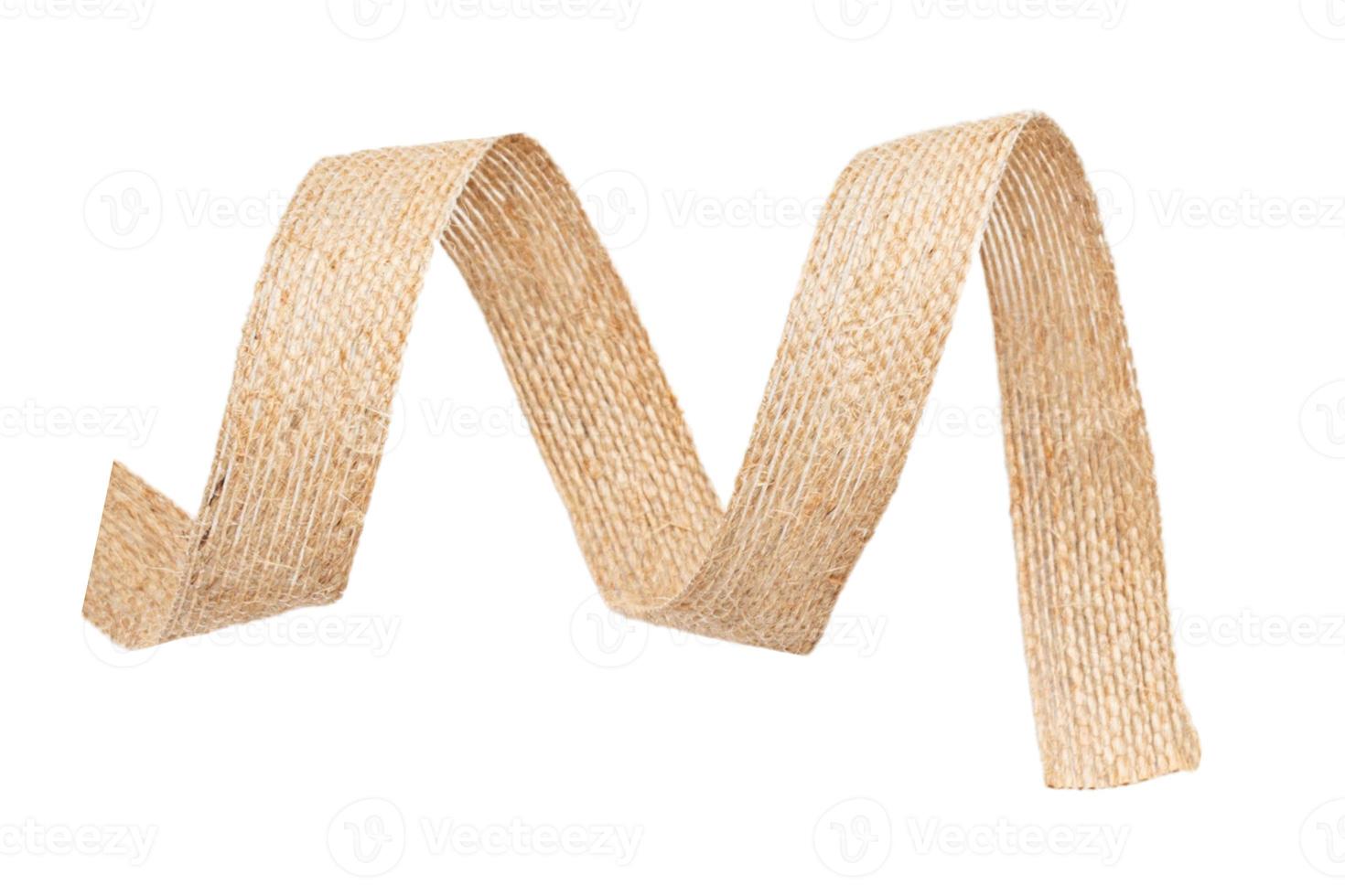 6894 Beige ribbon isolated on a transparent background photo