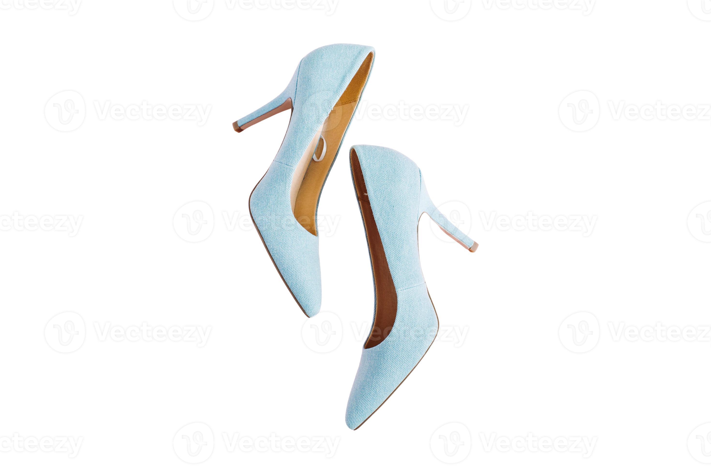 blue transparent heels