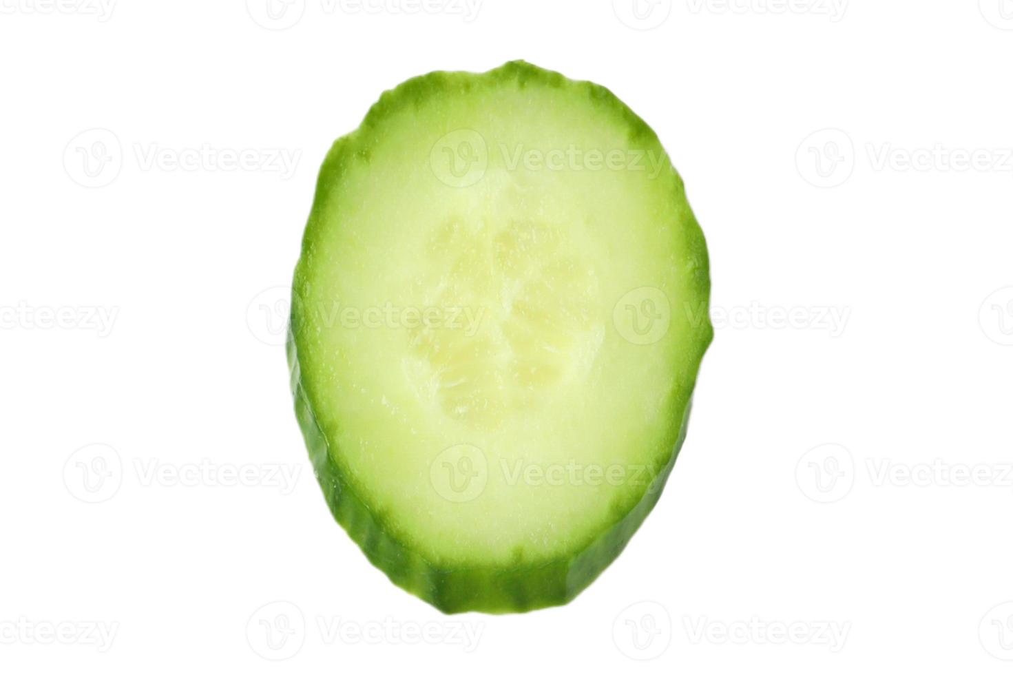 457 verde Pepino rebanada aislado en un transparente antecedentes foto