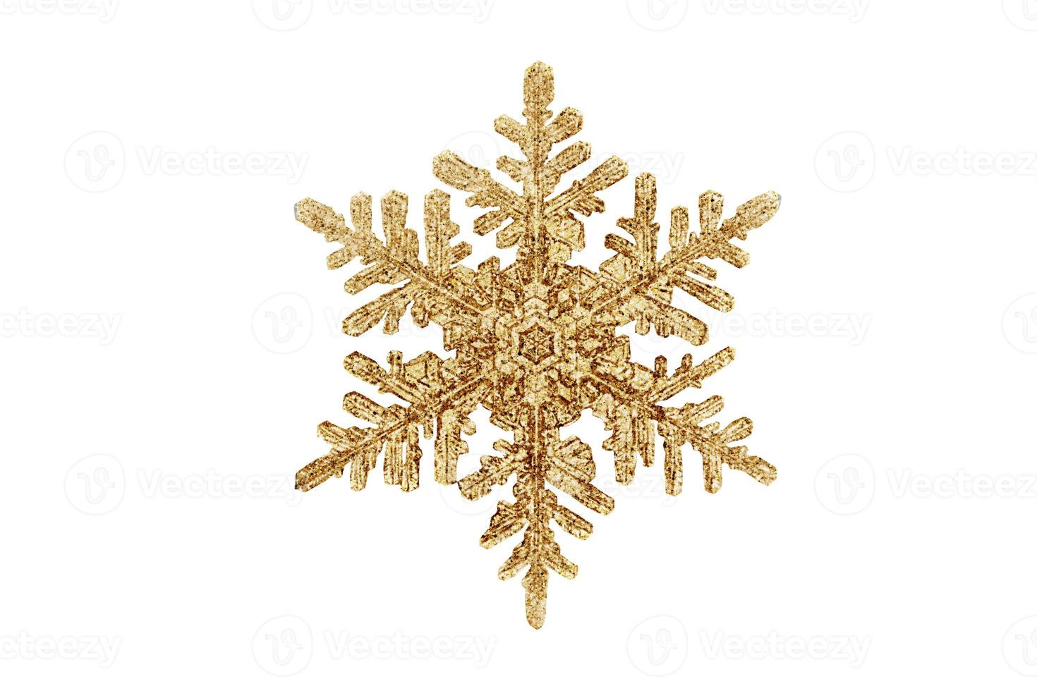 6622 Gold snowflake isolated on a transparent background photo