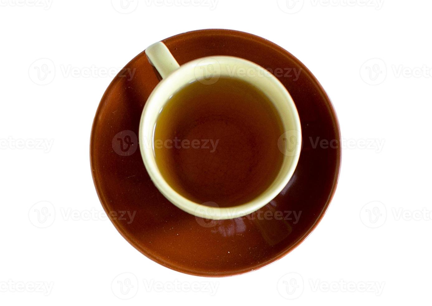 2672 Brown cup of tea isolated on a transparent background photo
