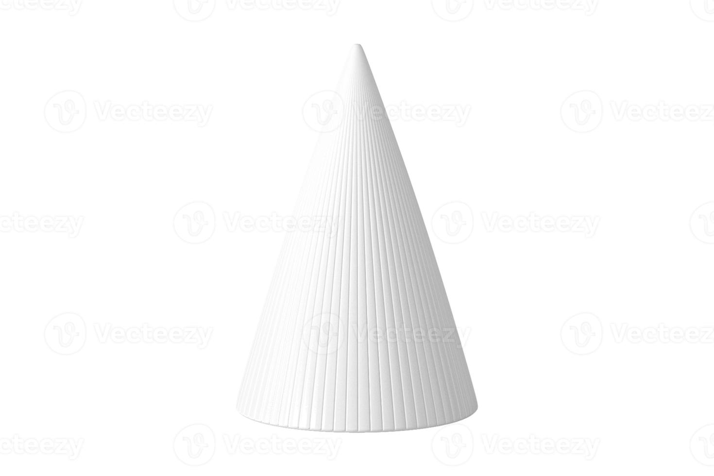 4691 White cone isolated on a transparent background photo