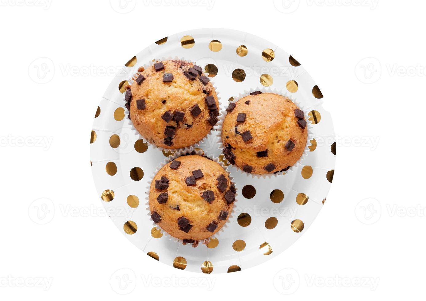 1999 Party plate with cupcakes isolated on a transparent background photo