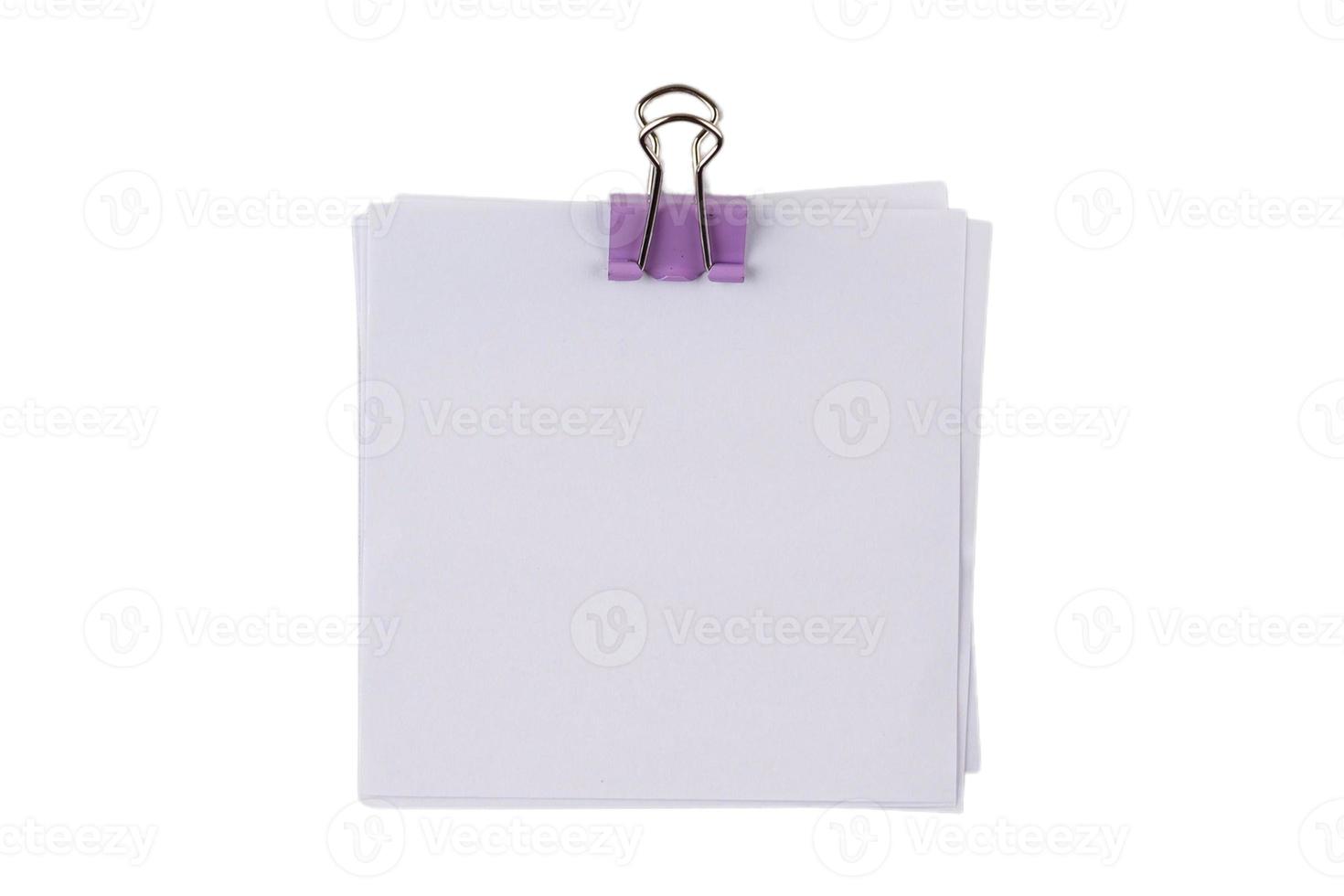 2886 White post it isolated on a transparent background photo