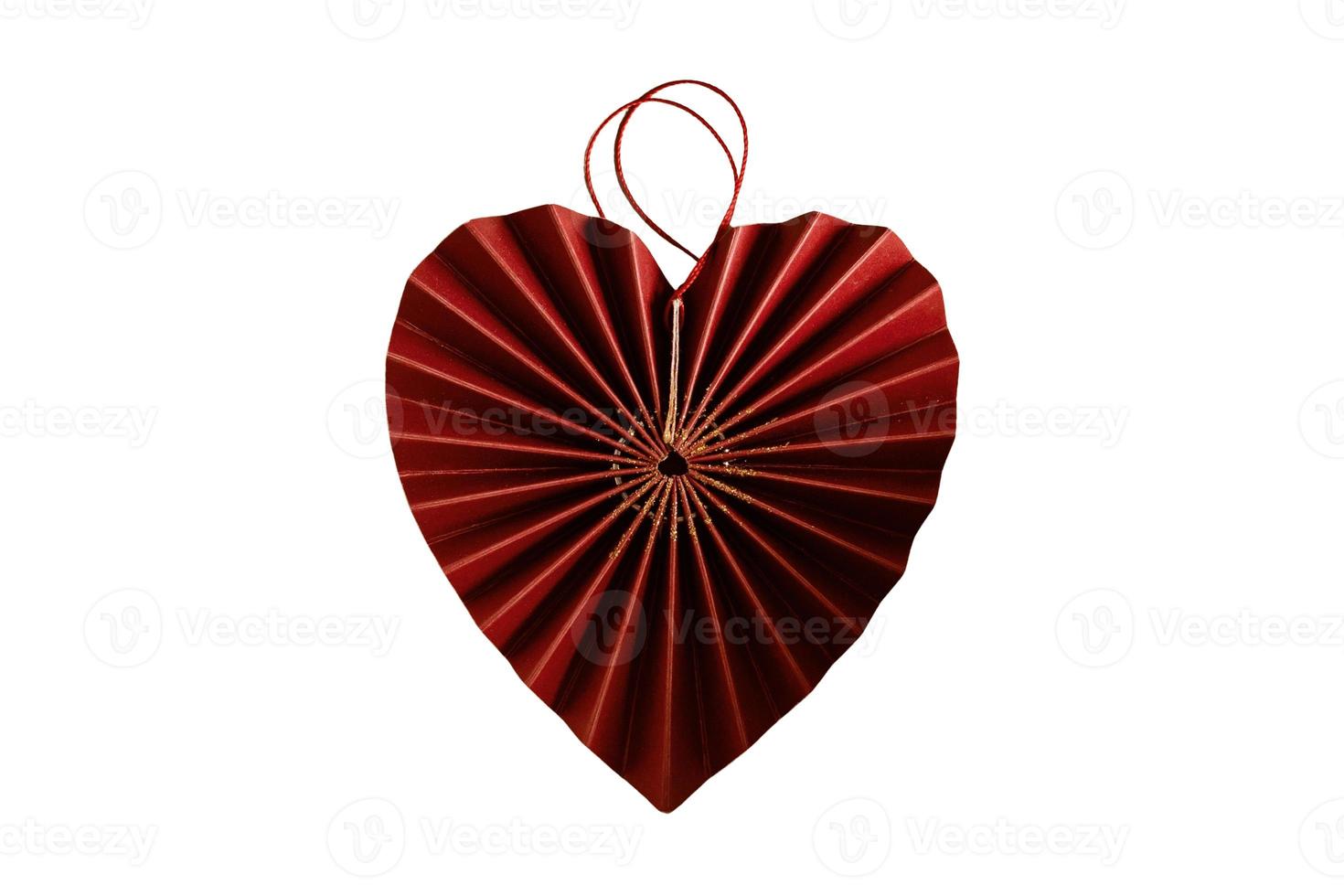 944 Red heart paper isolated on a transparent background photo