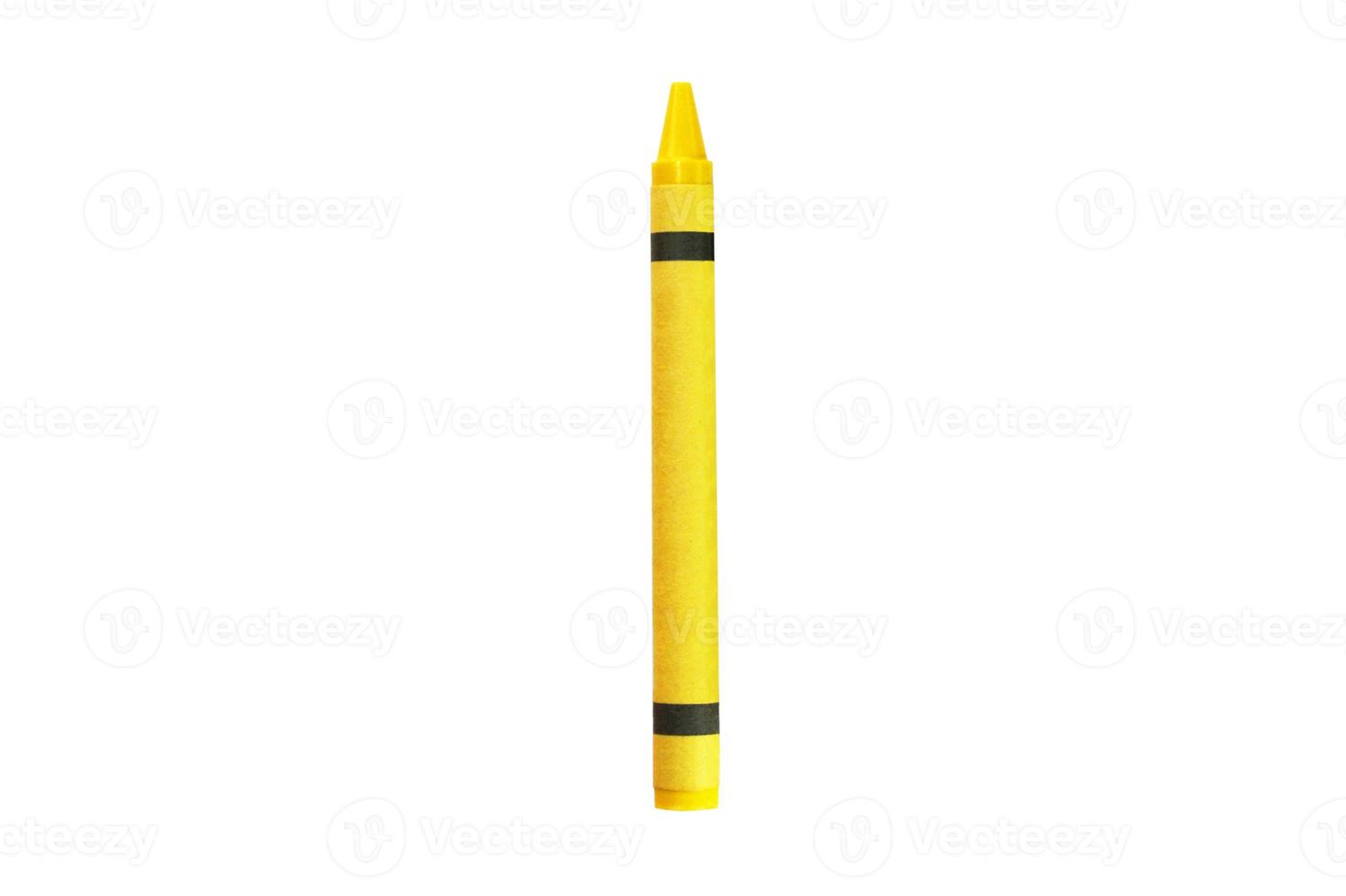 3408 Yellow crayon isolated on a transparent background photo