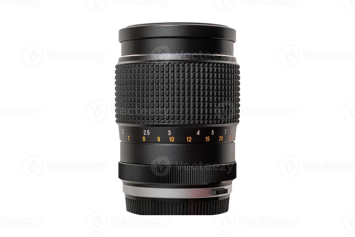 3615 Black camera lens isolated on a transparent background photo