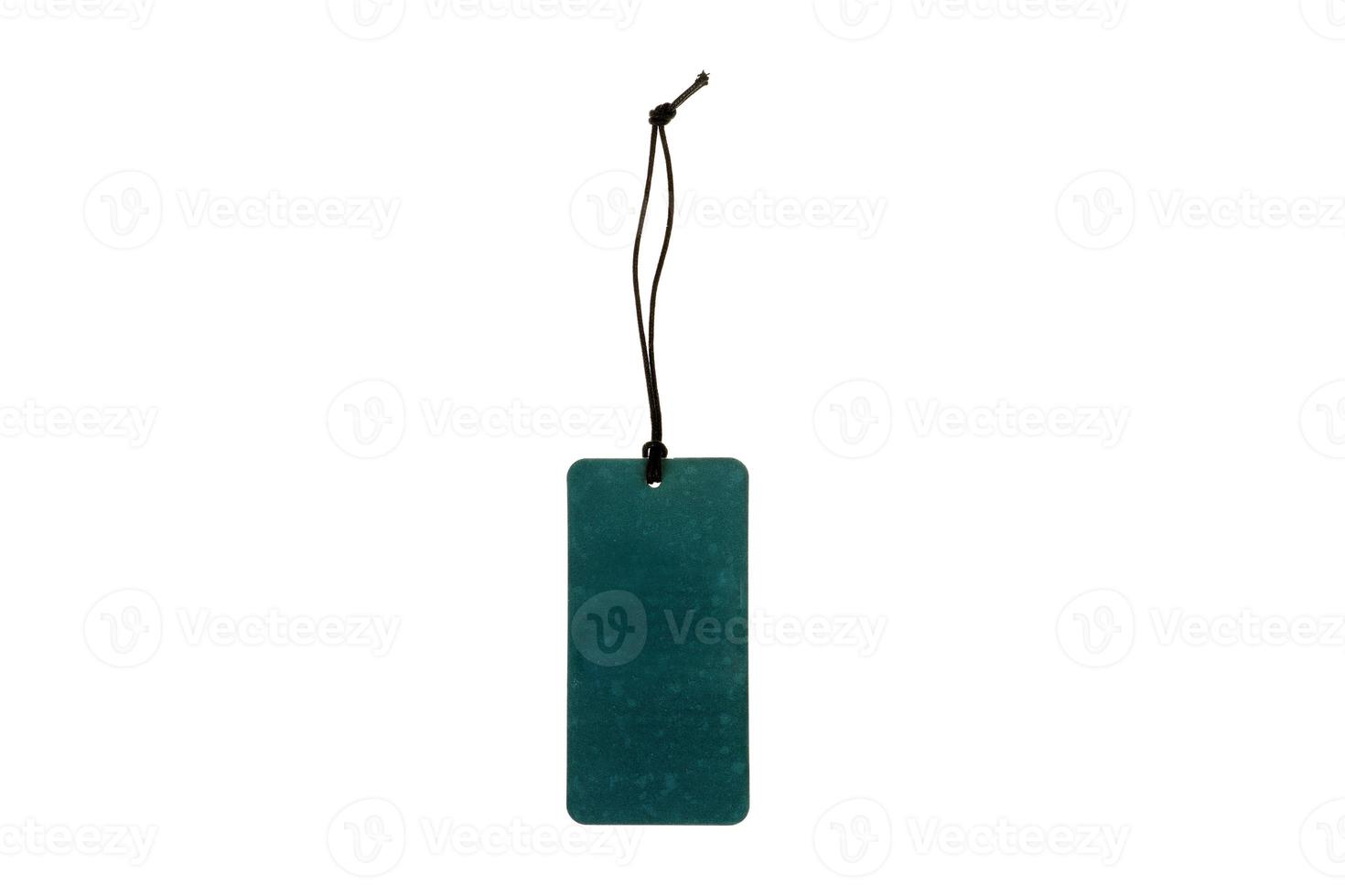 6663 Green tag isolated on a transparent background photo