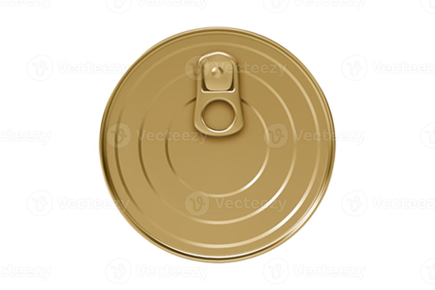 4919 Golden tin can isolated on a transparent background photo