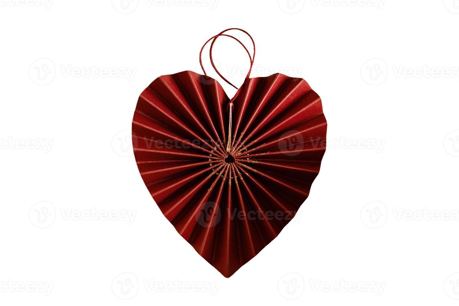 5181 Heart paper decoration isolated on a transparent background photo
